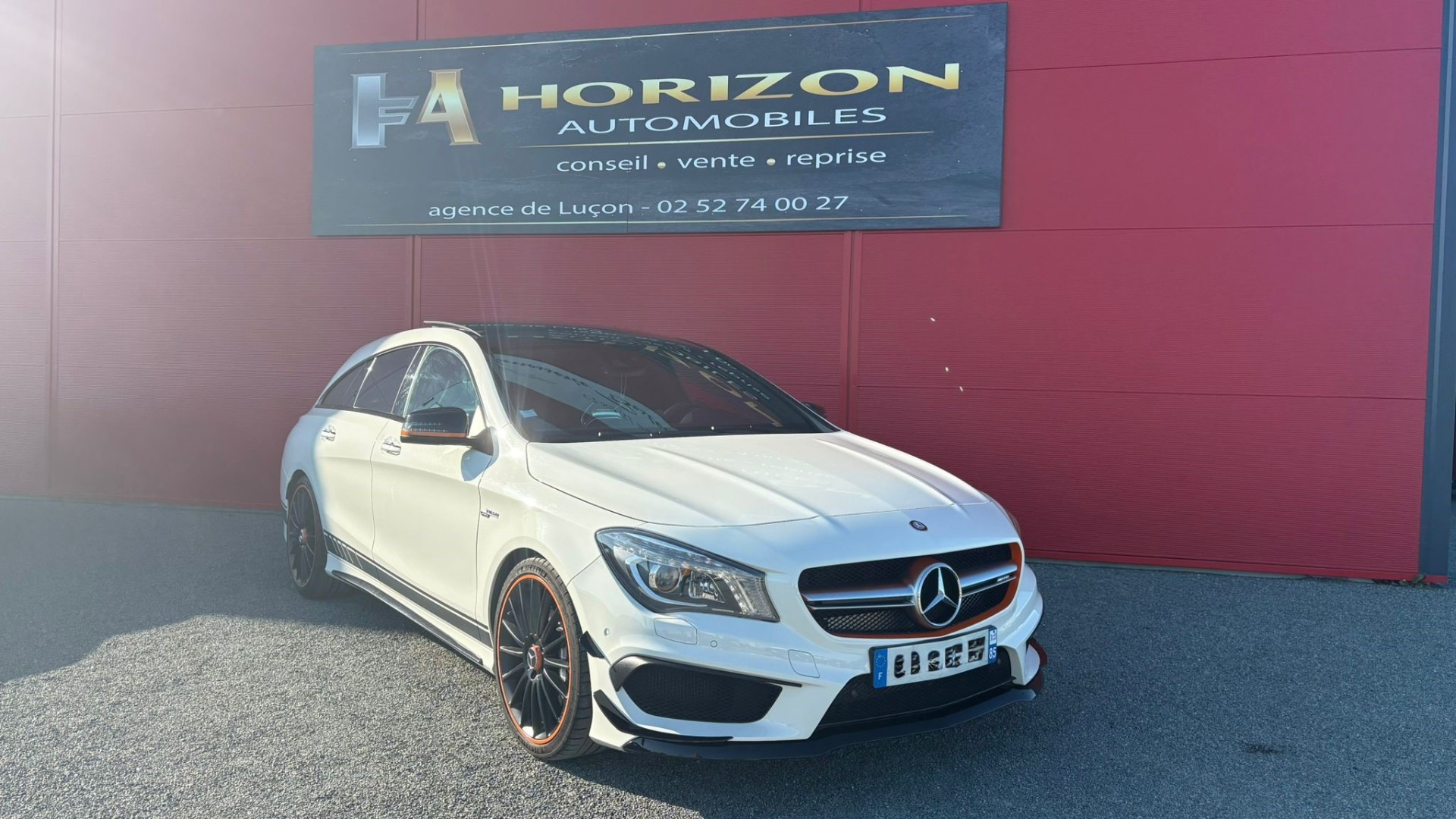 Mercedes CLA SHOOTING BRAKE 45 AMG ORANGE ART EDITION 381 CV – GARANTIE 12 MOIS